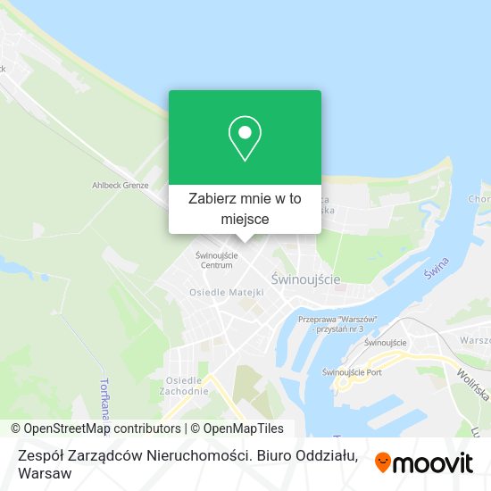 Mapa Zespół Zarządców Nieruchomości. Biuro Oddziału