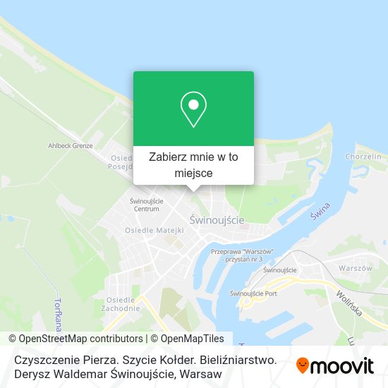 Mapa Czyszczenie Pierza. Szycie Kołder. Bieliźniarstwo. Derysz Waldemar Świnoujście