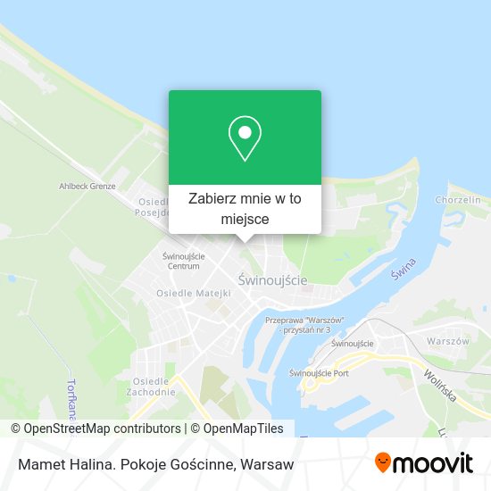 Mapa Mamet Halina. Pokoje Gościnne