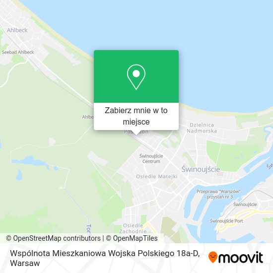 Mapa Wspólnota Mieszkaniowa Wojska Polskiego 18a-D