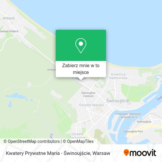 Mapa Kwatery Prywatne Maria - Świnoujście