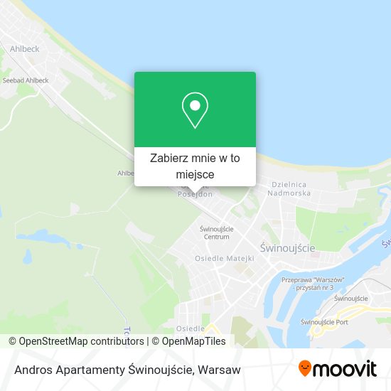 Mapa Andros Apartamenty Świnoujście