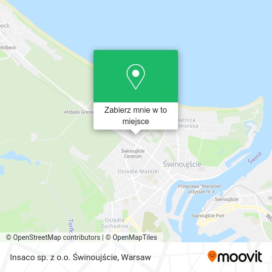 Mapa Insaco sp. z o.o. Świnoujście