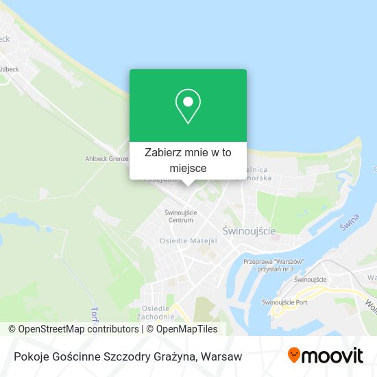 Mapa Pokoje Gościnne Szczodry Grażyna