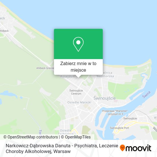 Mapa Narkowicz-Dąbrowska Danuta - Psychiatra, Leczenie Choroby Alkoholowej