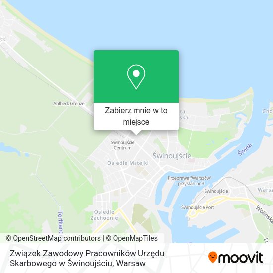 Mapa Związek Zawodowy Pracowników Urzędu Skarbowego w Świnoujściu