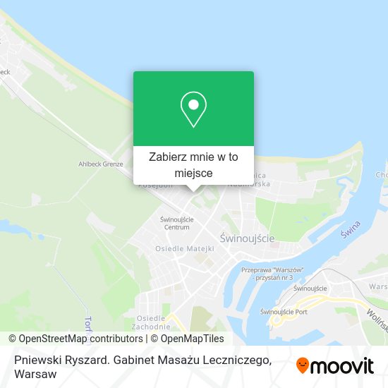 Mapa Pniewski Ryszard. Gabinet Masażu Leczniczego