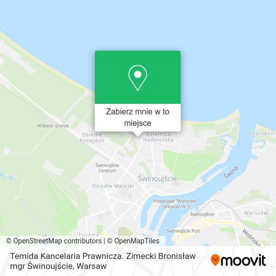 Mapa Temida Kancelaria Prawnicza. Zimecki Bronisław mgr Świnoujście