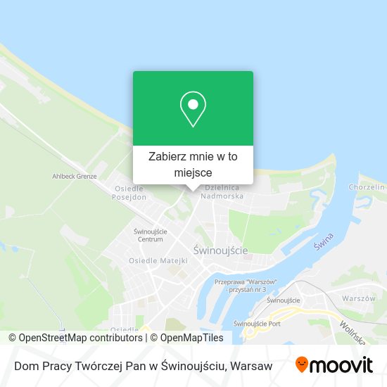 Mapa Dom Pracy Twórczej Pan w Świnoujściu