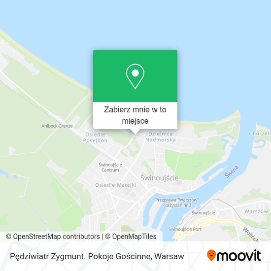 Mapa Pędziwiatr Zygmunt. Pokoje Gościnne