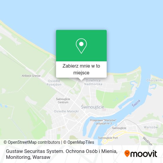 Mapa Gustaw Securitas System. Ochrona Osób i Mienia, Monitoring