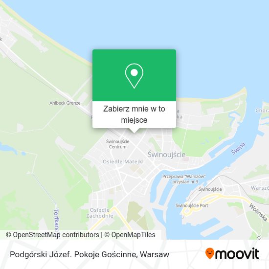 Mapa Podgórski Józef. Pokoje Gościnne