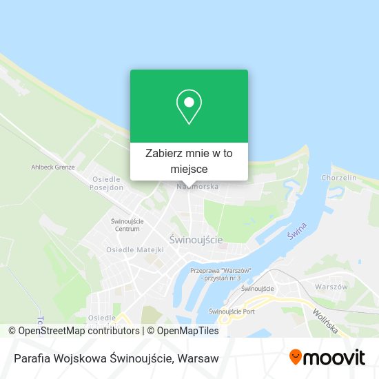 Mapa Parafia Wojskowa Świnoujście