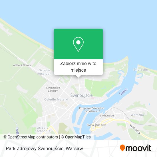 Mapa Park Zdrojowy Świnoujście