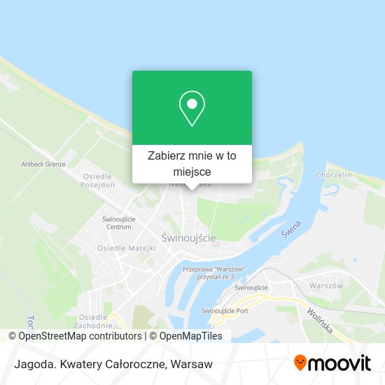 Mapa Jagoda. Kwatery Całoroczne