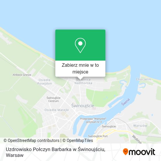 Mapa Uzdrowisko Połczyn Barbarka w Świnoujściu