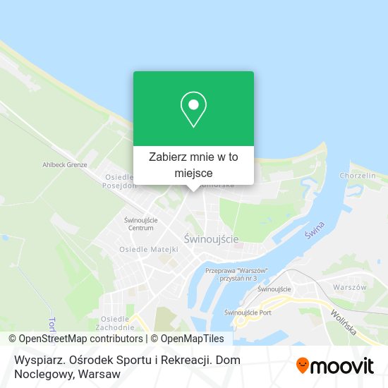 Mapa Wyspiarz. Ośrodek Sportu i Rekreacji. Dom Noclegowy