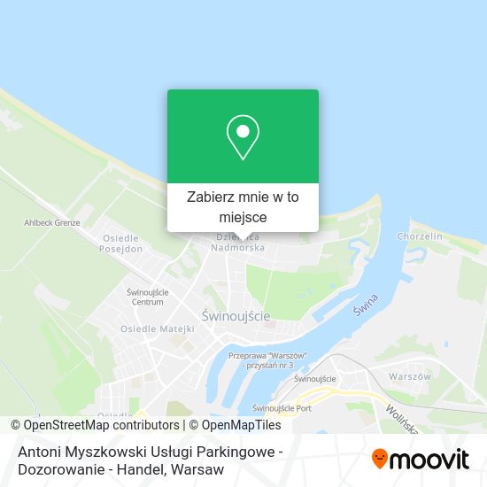 Mapa Antoni Myszkowski Usługi Parkingowe - Dozorowanie - Handel