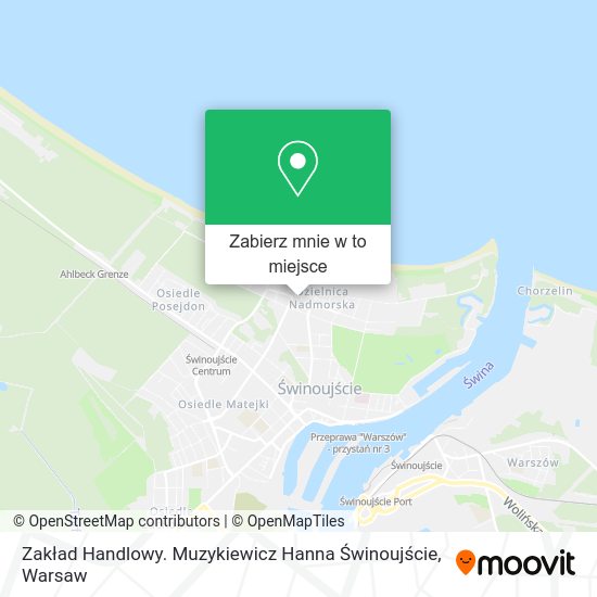 Mapa Zakład Handlowy. Muzykiewicz Hanna Świnoujście