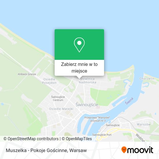 Mapa Muszelka - Pokoje Gościnne