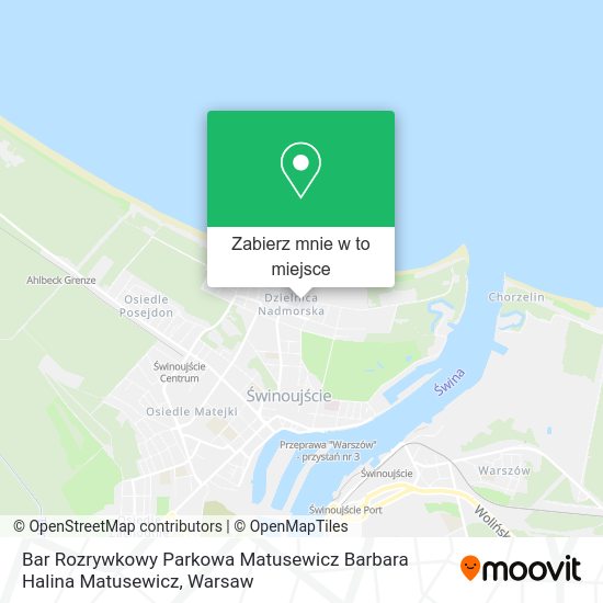 Mapa Bar Rozrywkowy Parkowa Matusewicz Barbara Halina Matusewicz