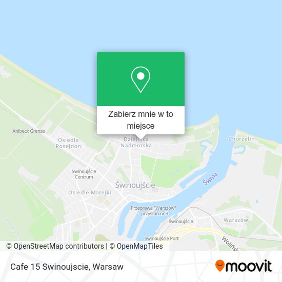 Mapa Cafe 15 Swinoujscie