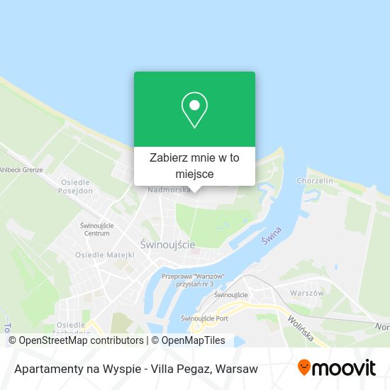 Mapa Apartamenty na Wyspie - Villa Pegaz