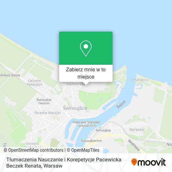 Mapa Tłumaczenia Nauczanie i Korepetycje Pacewicka Beczek Renata