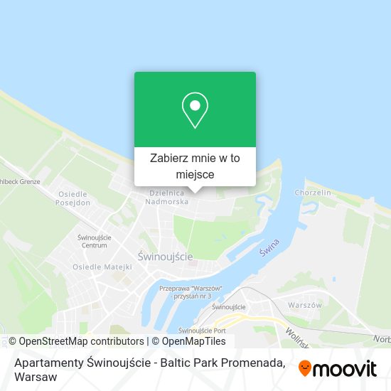 Mapa Apartamenty Świnoujście - Baltic Park Promenada