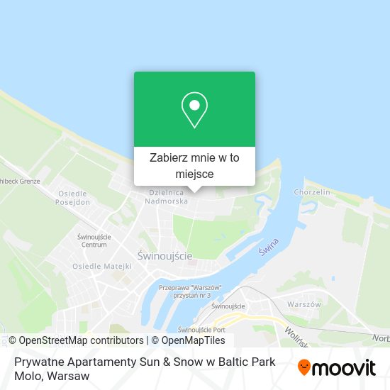 Mapa Prywatne Apartamenty Sun & Snow w Baltic Park Molo