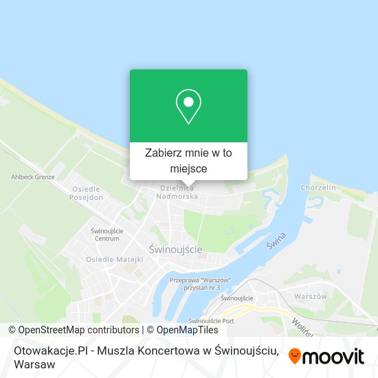 Mapa Otowakacje.Pl - Muszla Koncertowa w Świnoujściu