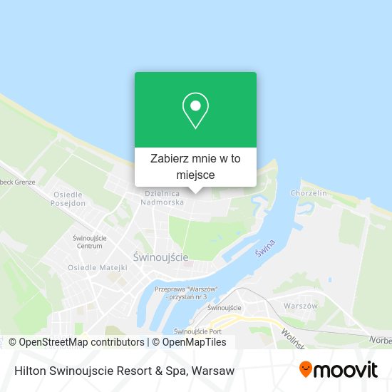 Mapa Hilton Swinoujscie Resort & Spa