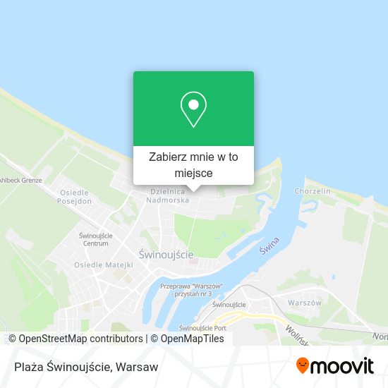 Mapa Plaża Świnoujście