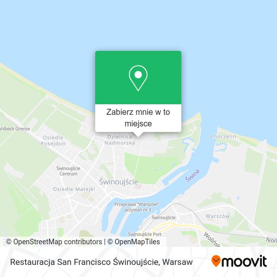 Mapa Restauracja San Francisco Świnoujście