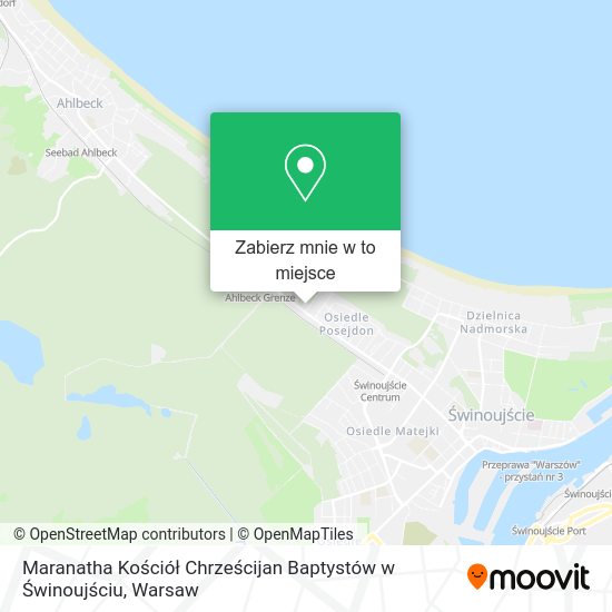 Mapa Maranatha Kościół Chrześcijan Baptystów w Świnoujściu