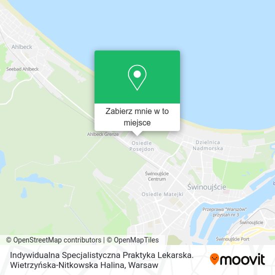 Mapa Indywidualna Specjalistyczna Praktyka Lekarska. Wietrzyńska-Nitkowska Halina