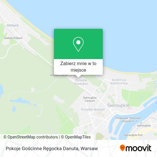 Mapa Pokoje Gościnne Ręgocka Danuta