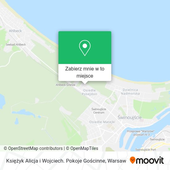 Mapa Księżyk Alicja i Wojciech. Pokoje Gościnne