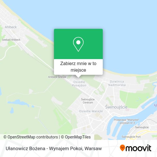 Mapa Ułanowicz Bożena - Wynajem Pokoi