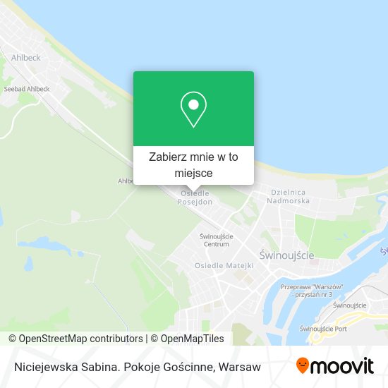 Mapa Niciejewska Sabina. Pokoje Gościnne