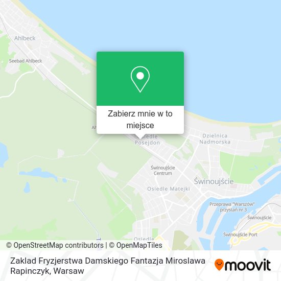 Mapa Zaklad Fryzjerstwa Damskiego Fantazja Miroslawa Rapinczyk