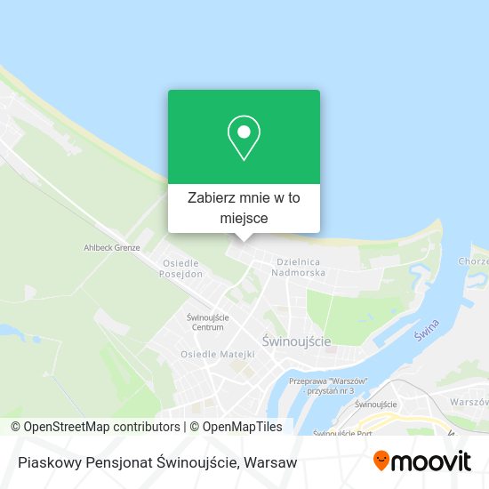 Mapa Piaskowy Pensjonat Świnoujście