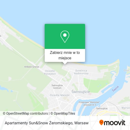 Mapa Apartamenty Sun&Snow Żeromskiego