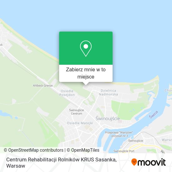 Mapa Centrum Rehabilitacji Rolników KRUS Sasanka