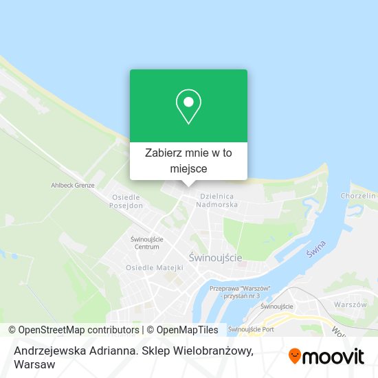 Mapa Andrzejewska Adrianna. Sklep Wielobranżowy