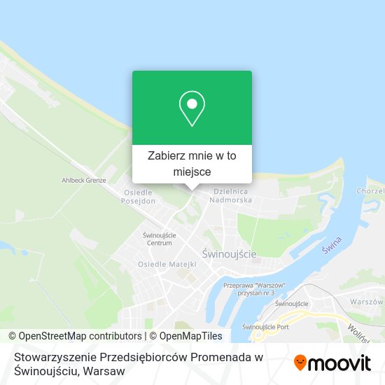 Mapa Stowarzyszenie Przedsiębiorców Promenada w Świnoujściu