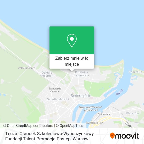 Mapa Tęcza. Ośrodek Szkoleniowo-Wypoczynkowy Fundacji Talent-Promocja-Postep