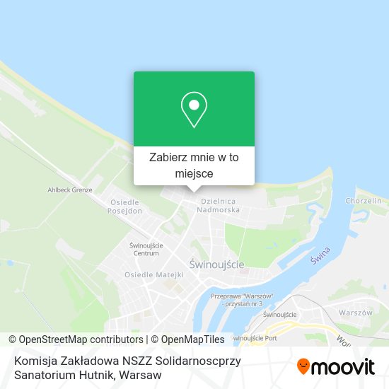 Mapa Komisja Zakładowa NSZZ Solidarnoscprzy Sanatorium Hutnik