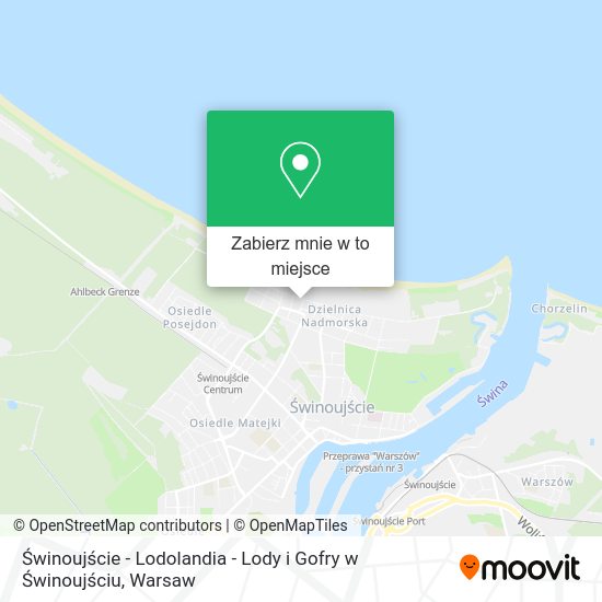 Mapa Świnoujście - Lodolandia - Lody i Gofry w Świnoujściu