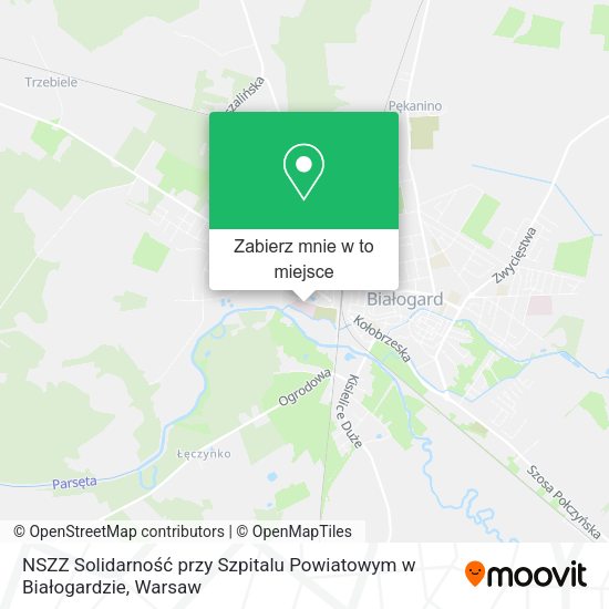 Mapa NSZZ Solidarność przy Szpitalu Powiatowym w Białogardzie